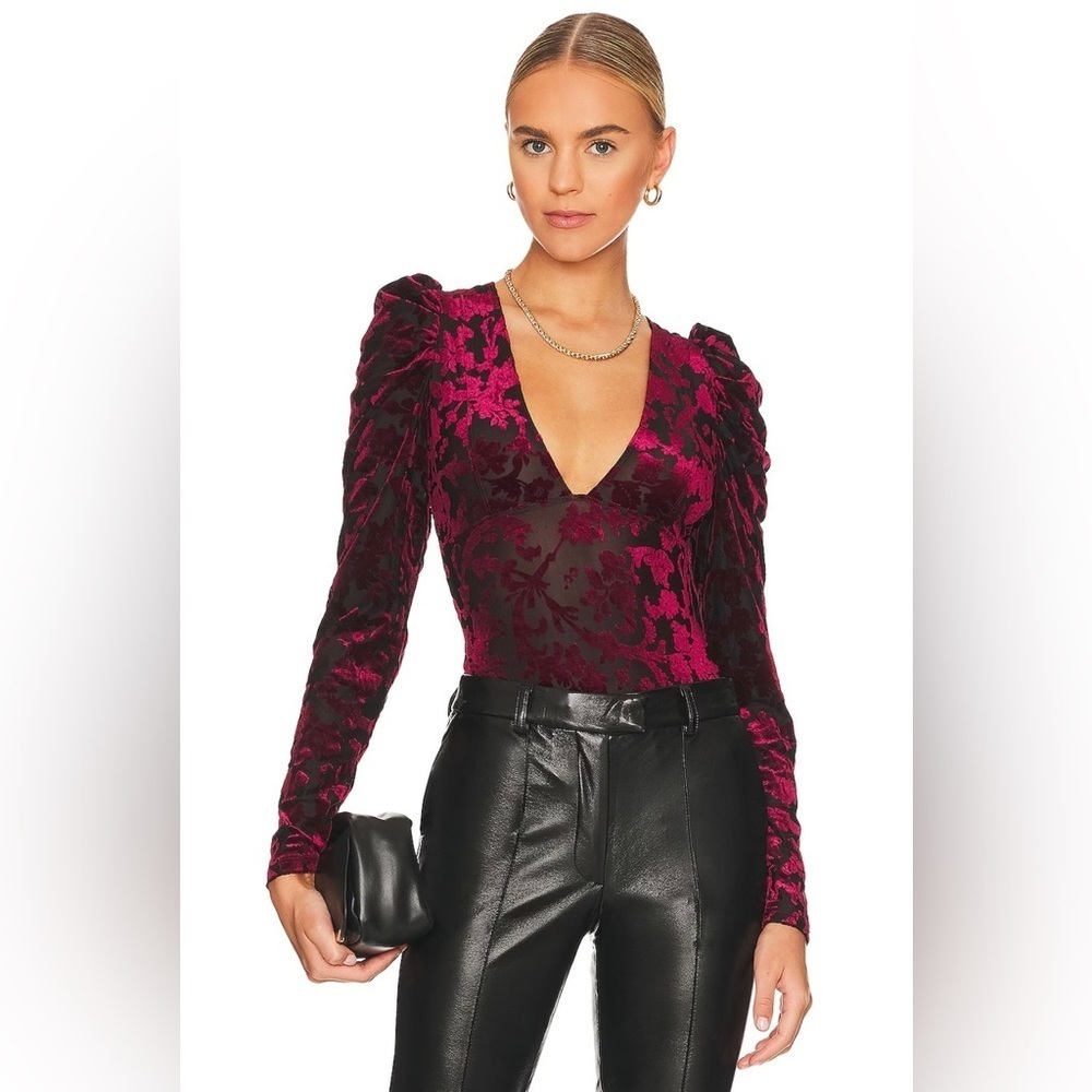 New Free people magic hour bodysuit Midnight combo long sleeve